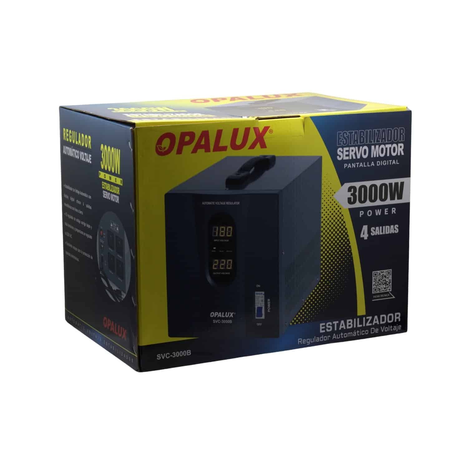 Estabilizador Servo Motor 3000W c/ Pantalla Digital SVC-3000B OPALUX - Imagen 7