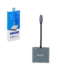 Adaptador USB-C A 2 HDMI 4K + USB-A + USB-C GLINK GL049
