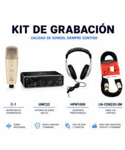 Kit para Grabación de Voz, Podcast y Streaming KIT-UMC22