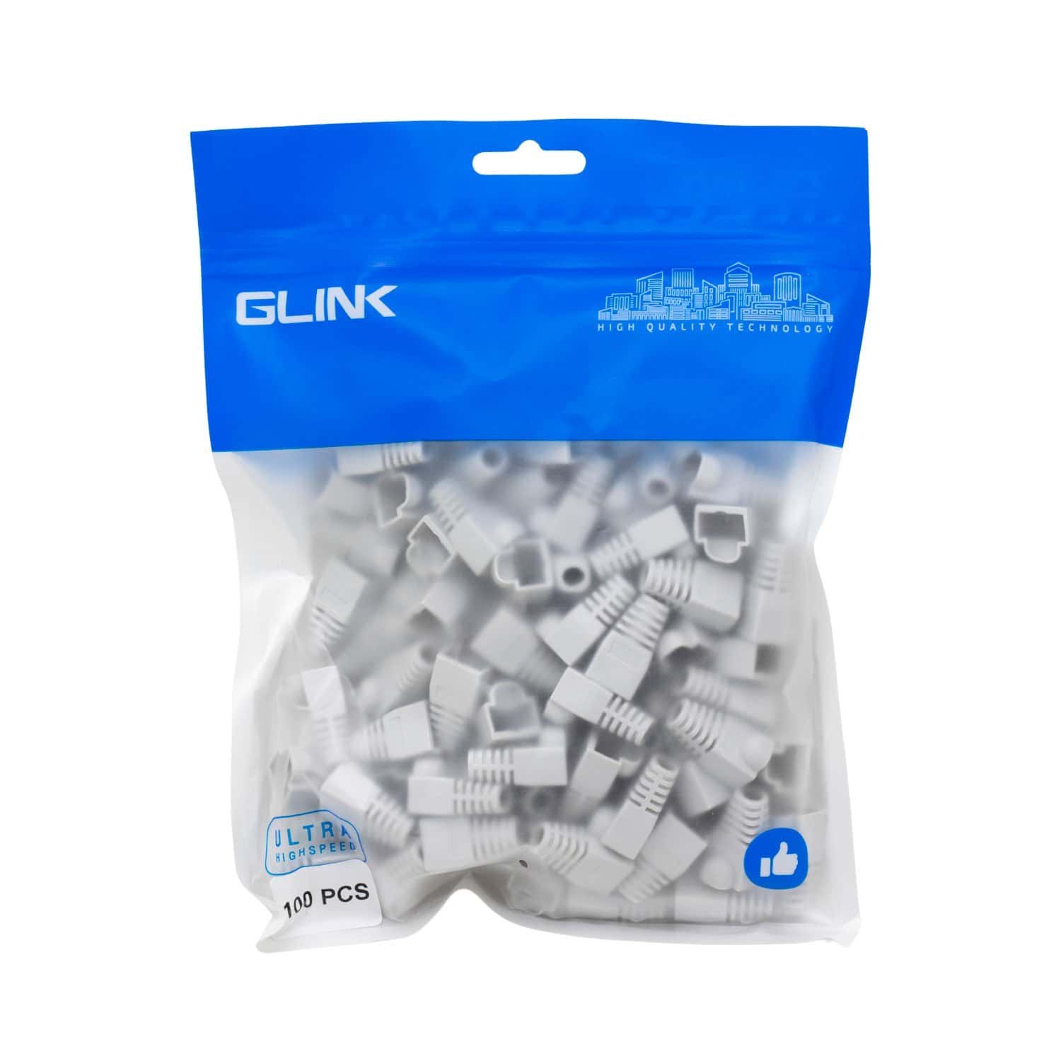 Capucha para Plug RJ45 Plomo GLINK SR-V11-GREY x 100 Und