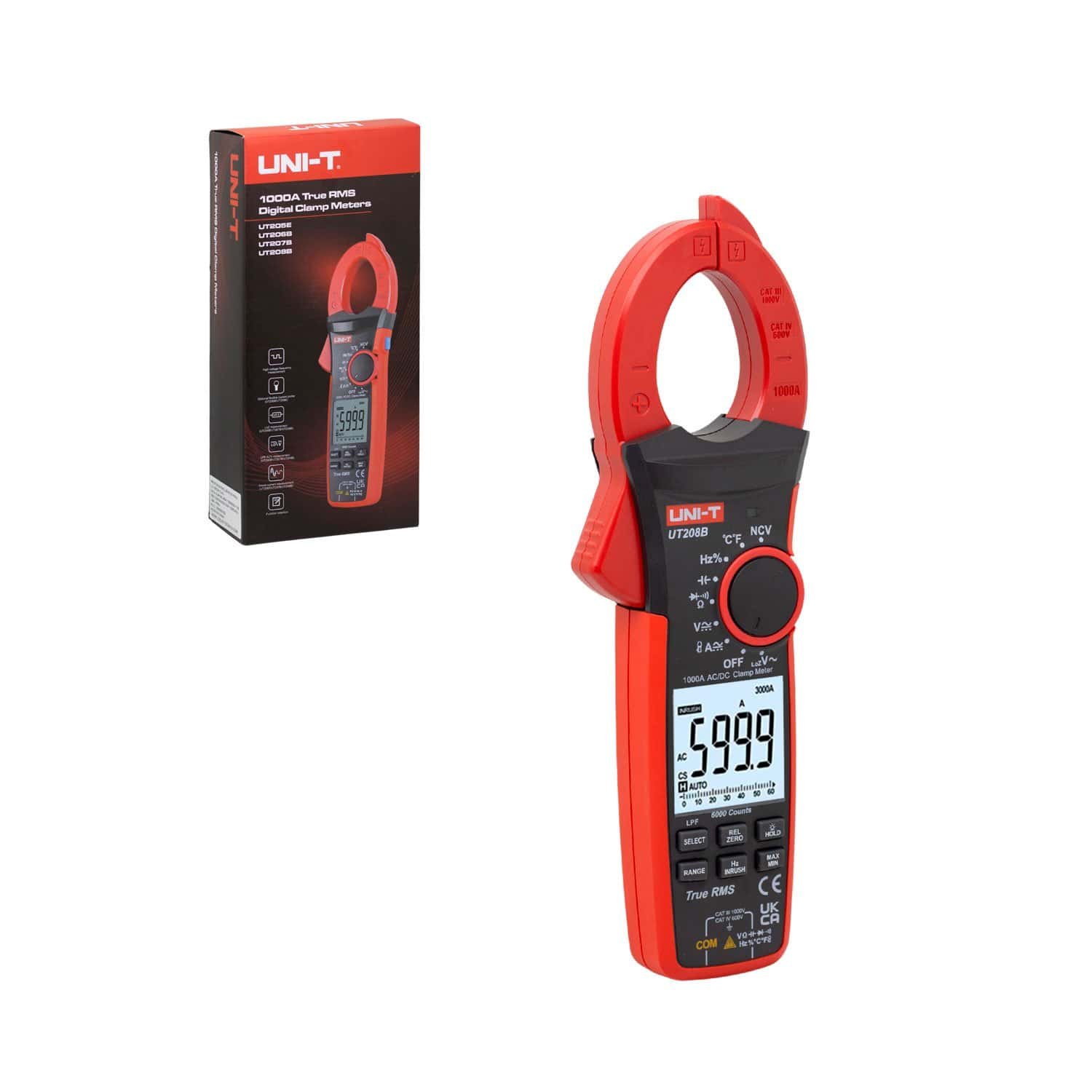Pinza Amperimétrica Digital 1000A TRUE RMS UNI-T UT208B