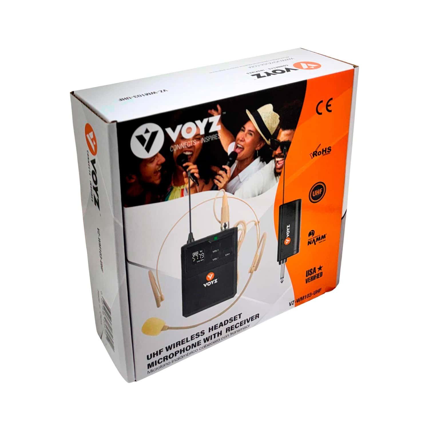Micrófono Inalámbrico UHF de Vincha VOYZ VZ-WM103-UHF - Imagen 13