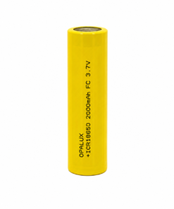 Batería Recargable sin Pin 18650 (FC) LITIO 3.7V 2000mAh OPALUX ICR18650-2000FT