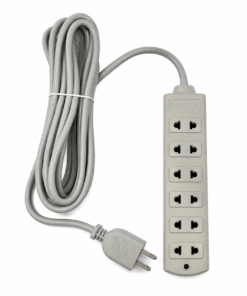 Alternative view of Extensor Vulcanizado 6 Tomas Universales + Led Indicador OPALUX OP-730-5M