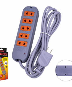 Extensión Vulcanizado 5 Tomas Universales + LED Indicador OPALUX OP-830-3M