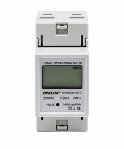Medidor de Energía Monofásico Digital Para Riel 5(80)A OPALUX OP-DDSU5333