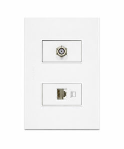 Placa de Pared Coaxial y Red Cat5 KF2285 OPALUX
