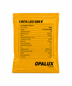 Cinta LED Opalux 220V 3000K 120 LED/m 5 Metros IP20 OP-LS120-225WW - Imagen 5