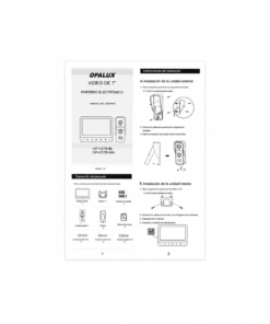 Timbre Intercomunicador "OPALUX" con Cámara y Pantalla OP-VD7B-BL - Imagen 8