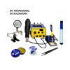 Kit Estación de Calor con Cautín + Soporte de Lupa + Succionador + Pinza Antiestática + Rollo de Estaño + Pasta para Soldar - KIT-BK-601D