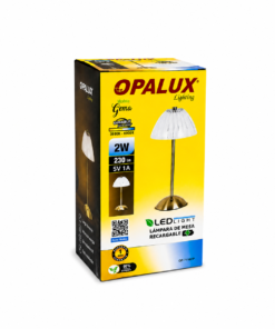 Lámpara de Mesa LED Gema Touch Oro-Cobre Opalux OP-7116CP - Imagen 3