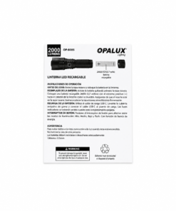 Linterna LED Táctica "OPALUX" 25W, 2000LM, IPX4, 3 Funciones OP-8085 - Imagen 6