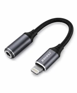 Adaptador Lightning a Jack 3.5mm, Negro RECSI RE-ZJ23