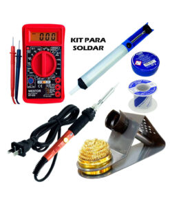 Kit Multímetro Multitester + Cautín + Soporte + Succionador + Pasta + Estaño WT-850KIT6