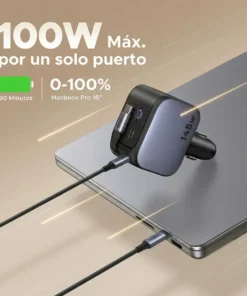 Alternative view of UGREEN Cargador Rápido para Automóvil de 145W con Cable Retráctil 55910B