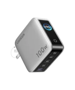 UGREEN Cargador Rápido GaN de 100W, 5 Puertos, con Pantalla Inteligente, US 65619B
