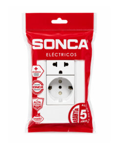 Schuko + Tomacorriente Universal con Tierra "Sonca" SP111 - Imagen 4