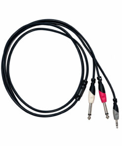 Cable de 1 Plug Stereo 3.5mm a 2 Plug Mono 6.35mm 2M BI162/2M SOUNDKING