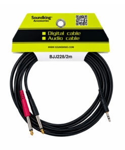 Cable 1 Plug Stereo 3.5mm a 2 Plug Mono 6.3mm 2M BJJ228/2M SOUNDKING - Imagen 4