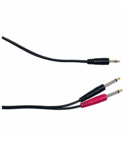 Cable 1 Plug Stereo 3.5mm a 2 Plug Mono 6.3mm 2M BJJ228/2M SOUNDKING - Imagen 3