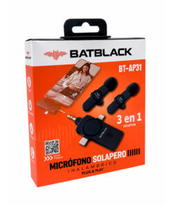 Micrófonos Solaperos Inalámbricos 3 en 1, 2.4 GHz, BT-AP31 BATBLACK - Imagen 7