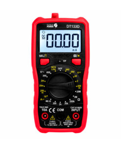 Multímetro Digital Rojo AC 600V, True RMS "GOLDPOWER" DT133D