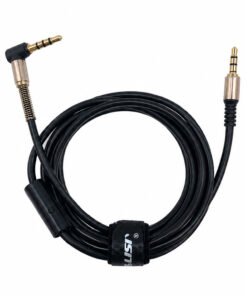 Cable Auxiliar 3.5M a Codo 3.5M de 3 Líneas, 1.20M, Color Negro y Blanco GP-AUX-03 RECRSI