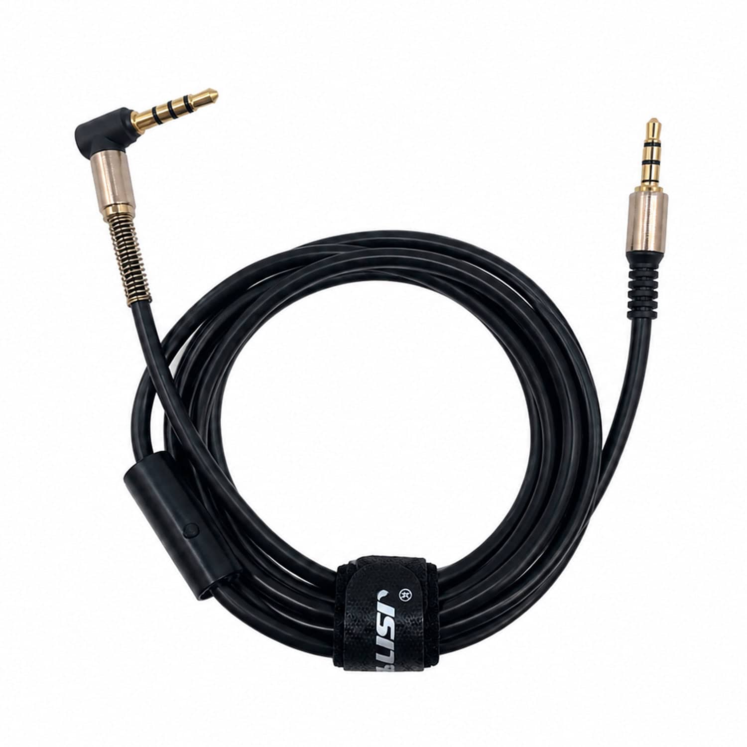 Cable Auxiliar 3.5M a Codo 3.5M de 3 Líneas, 1.20M, Color Negro y Blanco GP-AUX-03 RECRSI