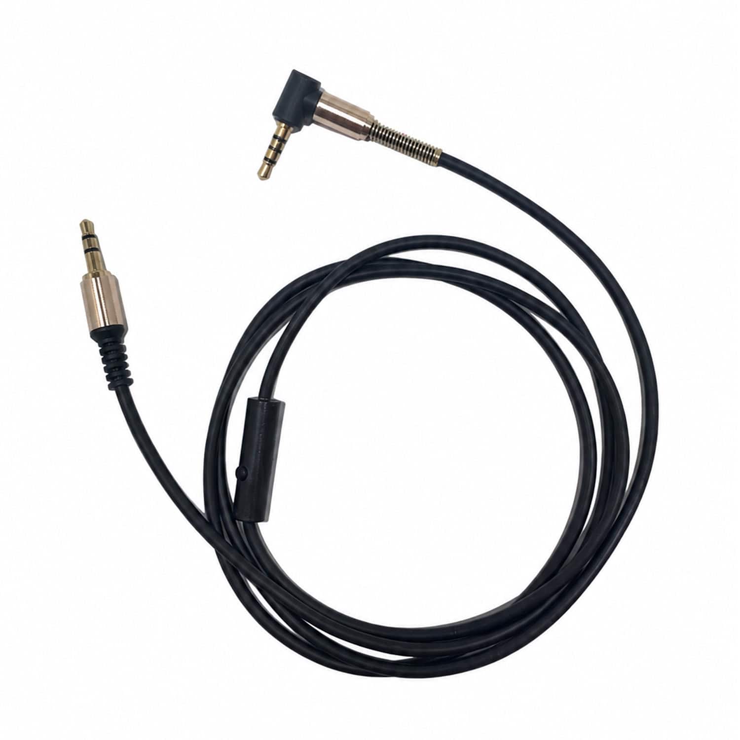 Cable Auxiliar 3.5M a Codo 3.5M de 3 Líneas, 1.20M, Color Negro y Blanco GP-AUX-03 RECRSI - Imagen 3