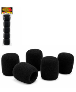 Esponja para micrófono, set de 5 piezas color negro M-SP-BLACK
