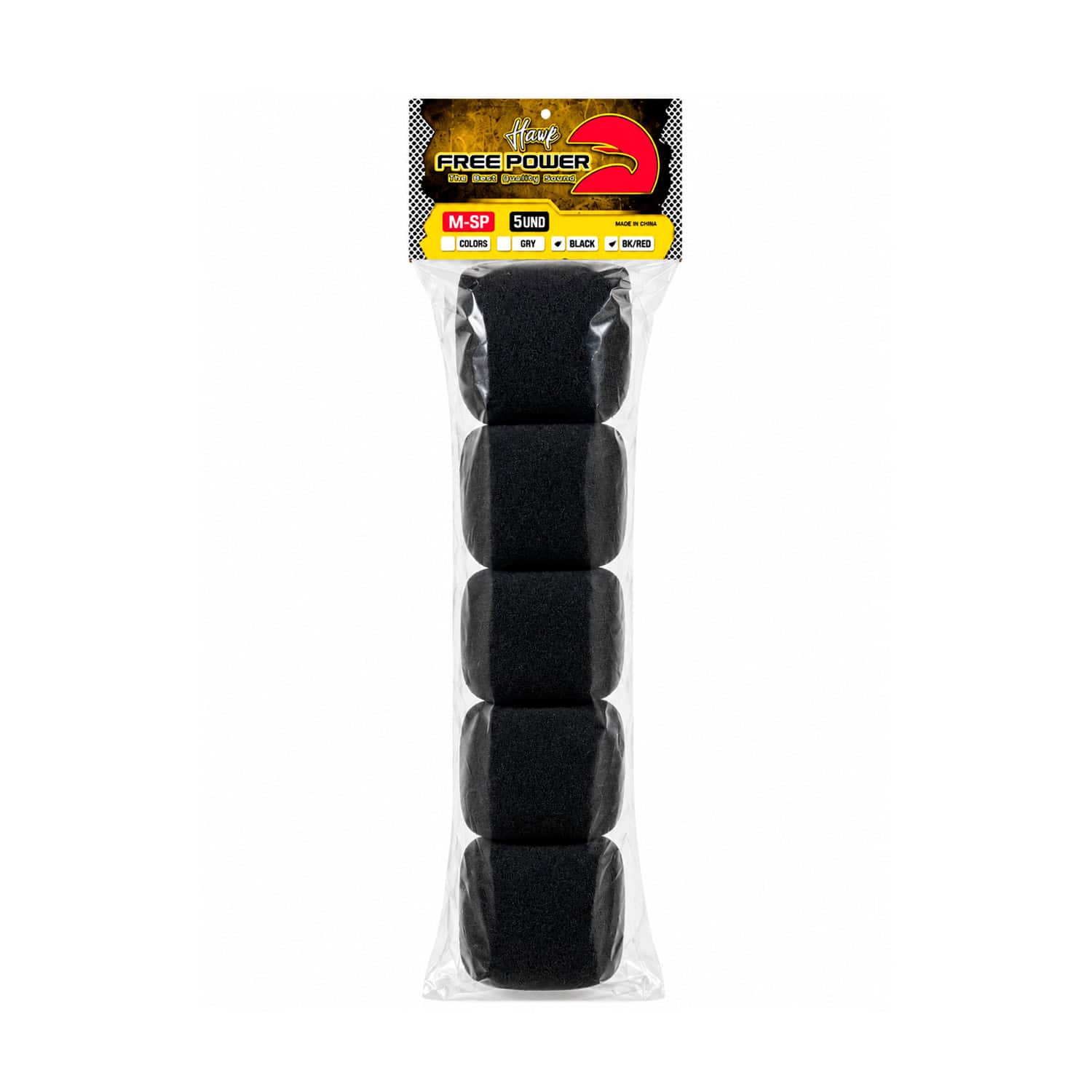 Esponja para micrófono, set de 5 piezas color negro M-SP-BLACK - Imagen 5