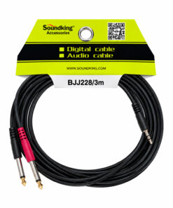 Cable 1 Plug Stereo 3.5mm a 2 Plug Mono 6.3mm 3M BJJ228/3M SOUNDKING - Imagen 4