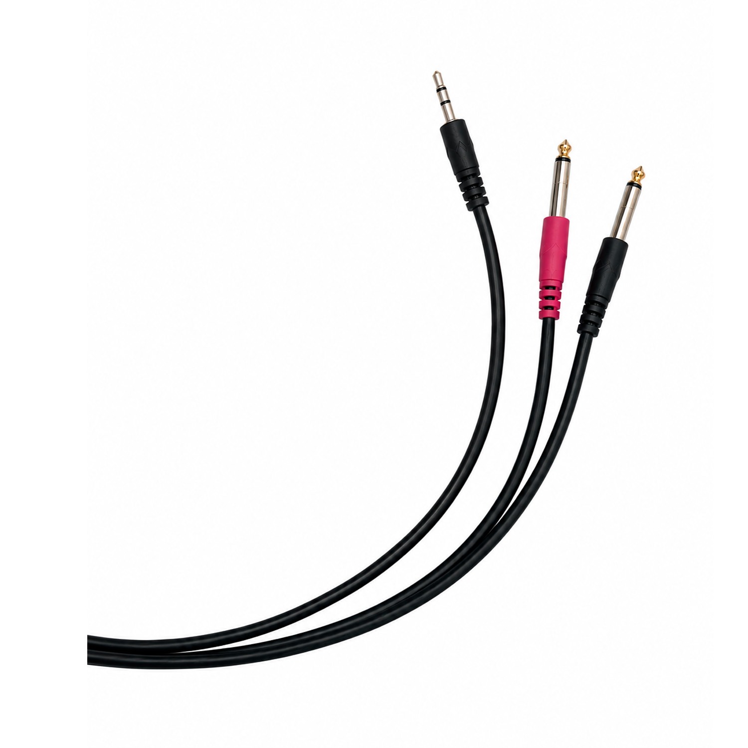 Cable 1 Plug Stereo 3.5mm a 2 Plug Mono 6.3mm 3M BJJ228/3M SOUNDKING - Imagen 2